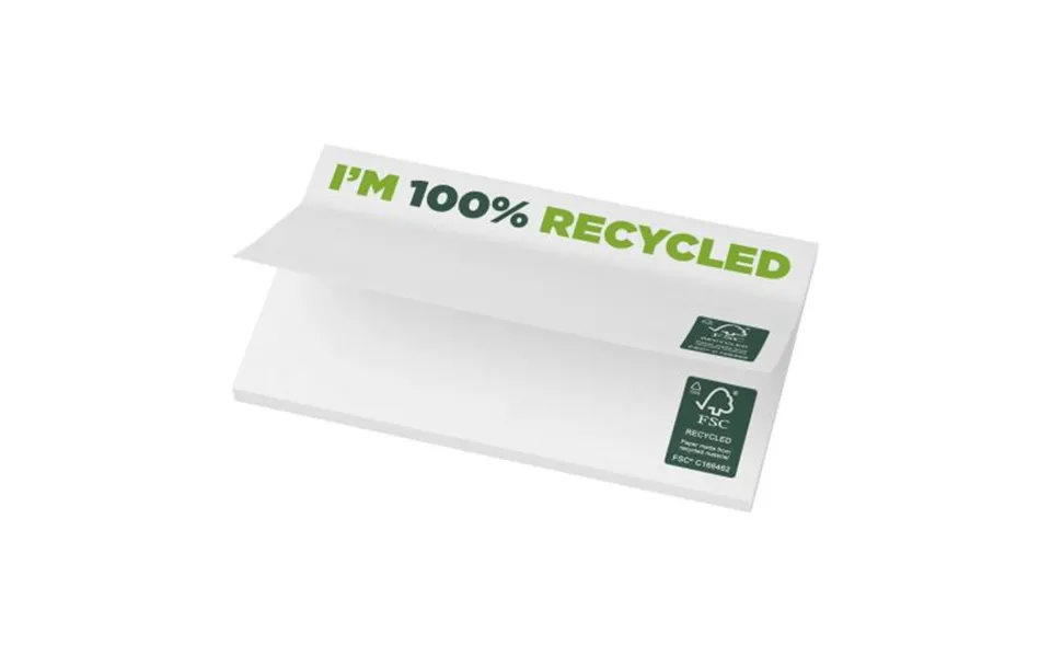 Promotional Sticky-mate Recycled Sticky Notes 127 X 75 Mm White Branded With Your Logo