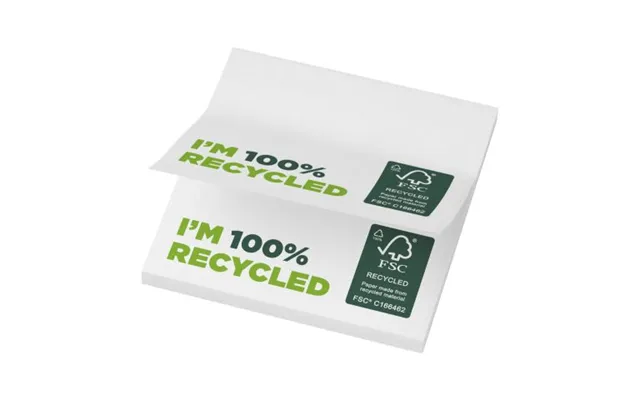 Promotional Sticky-mate Recycled Sticky Notes 75 X 75 Mm White Branded With Your Logo