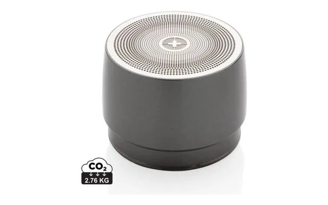 Promotional Swiss Peak 5w Wireless Bass Speaker Grey-grey Branded With Your Logo