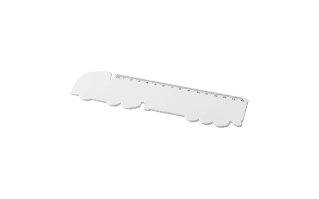 Promotional Tait 15 Cm Lorry-shaped Recycled Plastic Ruler White Branded With Your Logo
