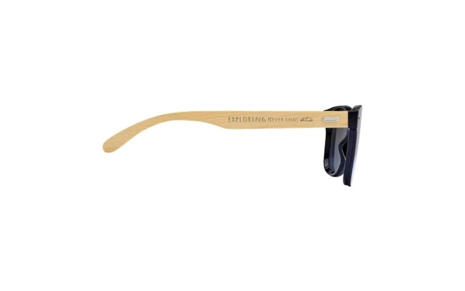 Promotional Tan Sunglasses With Bamboo Temples Silver Branded With Your Logo