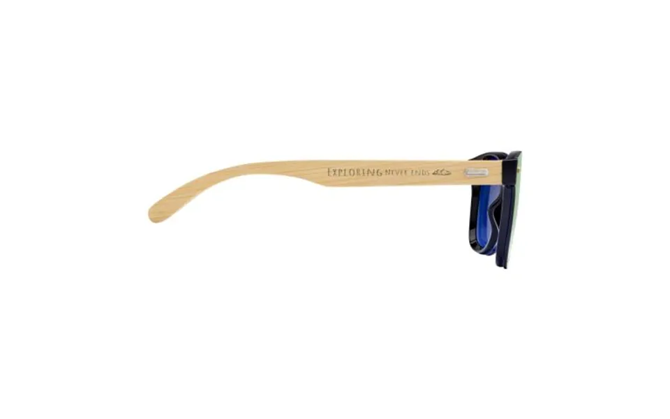 Promotional Tan Sunglasses With Bamboo Temples Yellow Branded With Your Logo