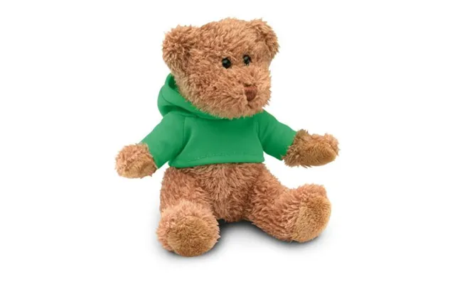 Promotional Teddy Bear With Hoodie Green Branded With Your Logo