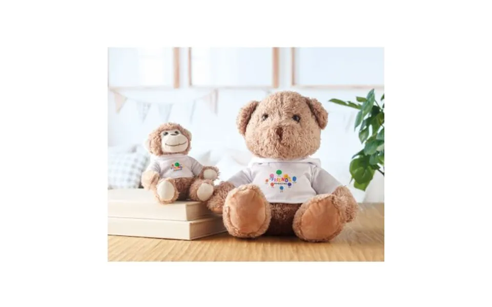 Promotional Teddy Monkey Plush White Branded With Your Logo