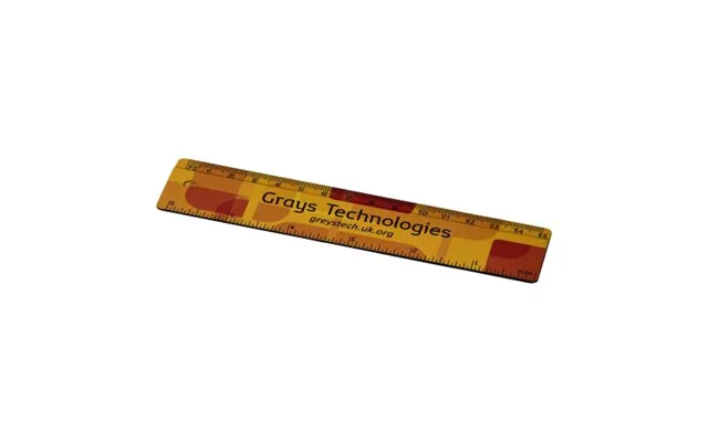 Promotional Terran 15 Cm Ruler From 100% Recycled Plastic Solid Black Branded With Your Logo
