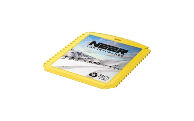 Promotional Thrym Rectangular Recycled Plastic Ice Scraper Yellow Branded With Your Logo