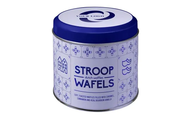 Promotional Tin For Dutch Waffles Sanvi Silver Custom Branded Merch With Logo For Bulk Corporate Gifts