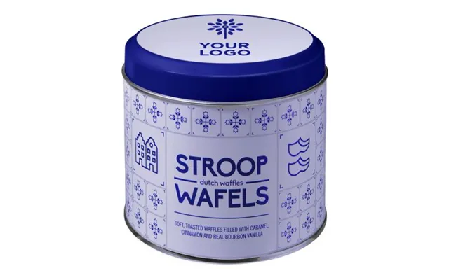 Promotional Tin Including Dutch Waffles William Custom Multicolor Branded With Your Logo