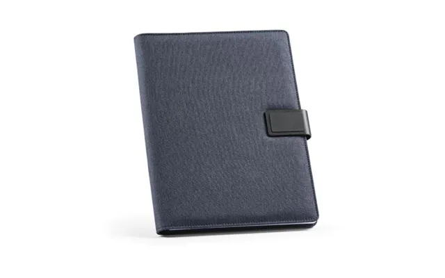 Promotional Tolstoy A4 Folder Rpet. 64 Fsc Sheet Notepad And Rpu Closure Royal Blue Branded With Your Logo