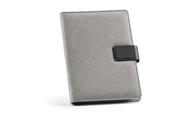 Promotional Tolstoy A5 Folder Rpet. 64 Fsc Sheet Notepad And Rpu Closure Dark Grey Branded With Your Logo