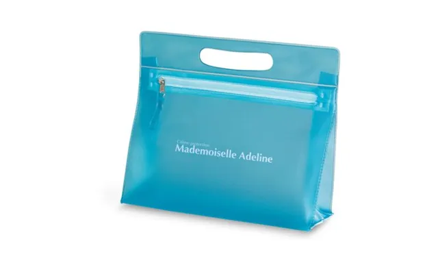 Promotional Transparent Cosmetic Pouch Blue Custom Branded Merch With Logo For Bulk Corporate Gifts