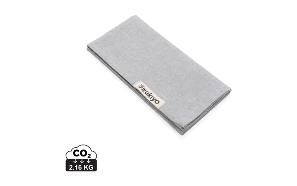 Promotional Ukiyo Aware 180gr Rcotton Table Napkins 4pcs Set Grey Branded With Your Logo