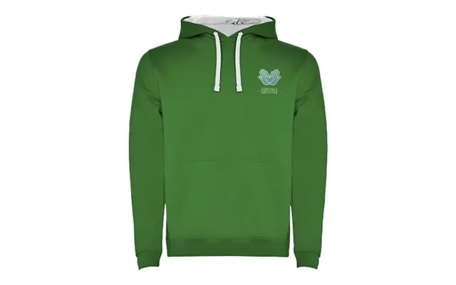 Promotional Urban Men's Hoodie Kelly Green-white Branded With Your Logo