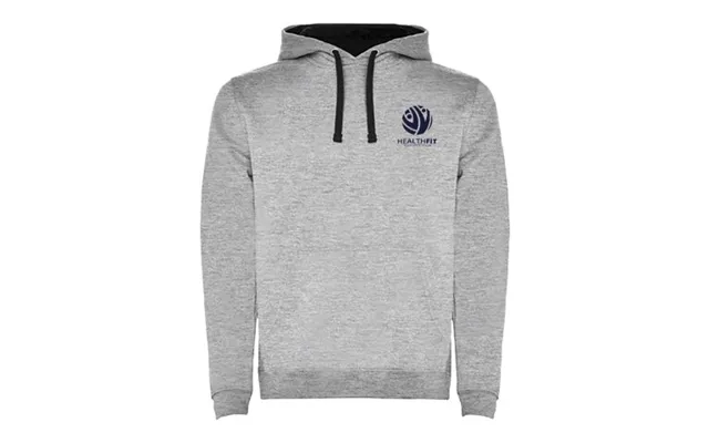 Promotional Urban Men's Hoodie Marl Grey-solid Black Branded With Your Logo product image