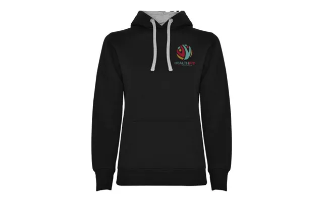 Promotional Urban Women's Hoodie Solid Black-marl Grey Branded With Your Logo product image
