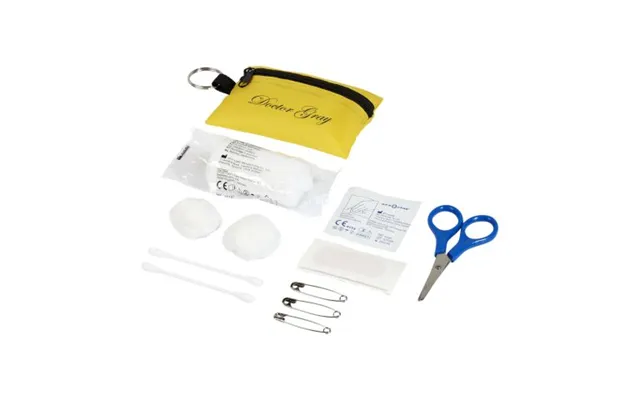 Promotional Valdemar 16-piece First Aid Keyring Pouch Yellow Branded With Your Logo