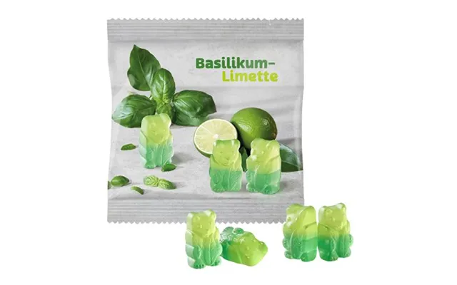 Promotional Vegan Basil-lime Bears In A Standard Bag Branded With Your Logo