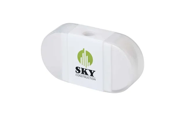 Promotional Velvi Pencil Sharpener With Eraser White Branded With Your Logo product image