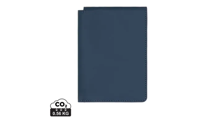 Promotional Vinga Baltimore Rcs Recycled Polyester Rfid Passport Cover Navy Branded With Your Logo