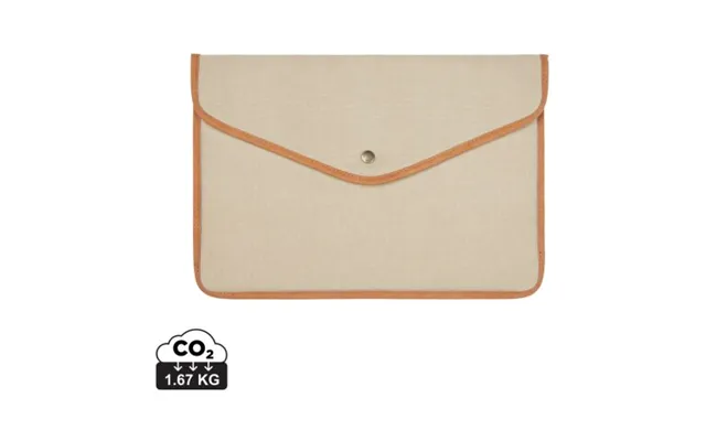 Promotional Vinga Bosler Grs Recycled Canvas 14 Laptop Sleeve Brown Branded With Your Logo