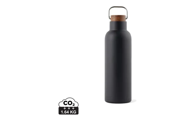 Promotional Vinga Ciro Rcs Recycled Vacuum Bottle 800ml Black Branded With Your Logo product image