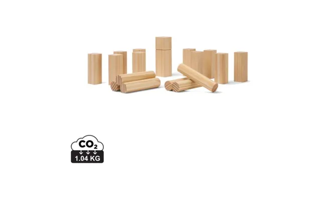 Promotional Vinga Kubb Mini Game Brown Custom Branded Merch With Logo For Bulk Corporate Gifts