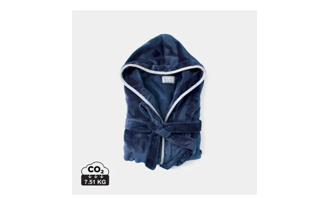 Promotional Vinga Louis Luxury Plush Grs Rpet Robe Size S-m Navy Branded With Your Logo product image