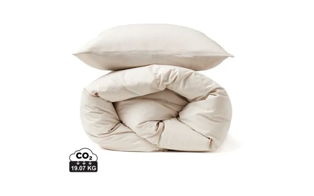 Promotional Vinga Montgomery Premium Cotton Bed Linen - 4 Pcs Set Beige-white Branded With Your Logo product image