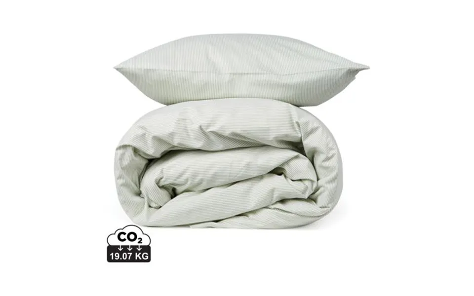 Promotional Vinga Montgomery Premium Cotton Bed Linen - 4 Pcs Set Green-white Branded With Your Logo