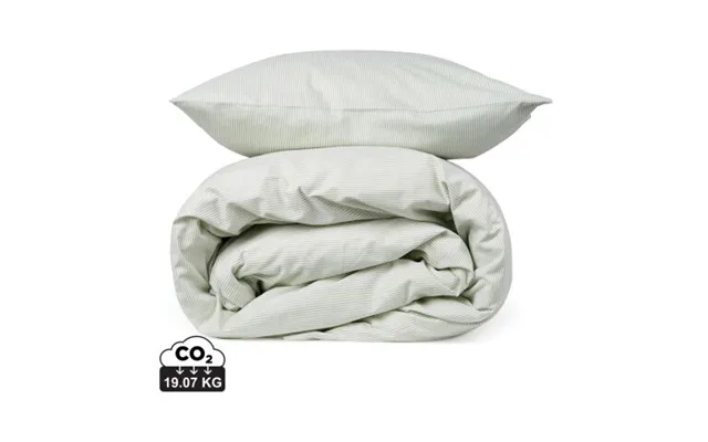 Promotional Vinga Montgomery Premium Cotton Bed Linen - 4 Pcs Set Green-white Branded With Your Logo product image