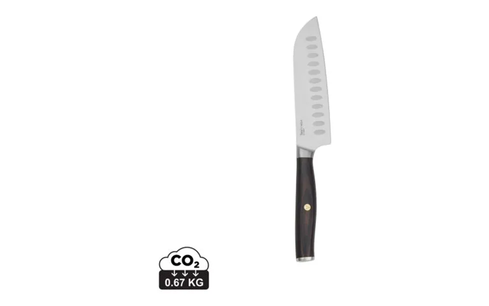 Promotional Vinga Tara Rcs Recycled Steel Santoku Knife Steel-black Branded With Your Logo