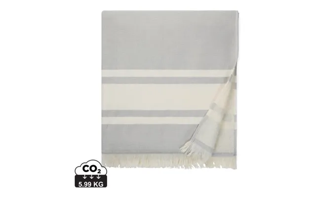 Promotional Vinga Tolo Hammam Terry Towel Grey-off White Branded With Your Logo