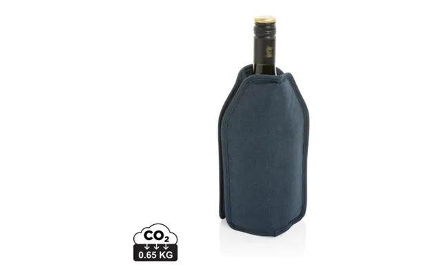 Promotional Vino Aware Rpet Wine Cooler Sleeve Navy Branded With Your Logo