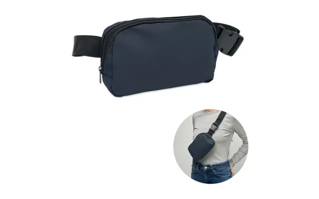 Promotional Waist Bag In 210d Polyester Navy Blue Branded With Your Logo