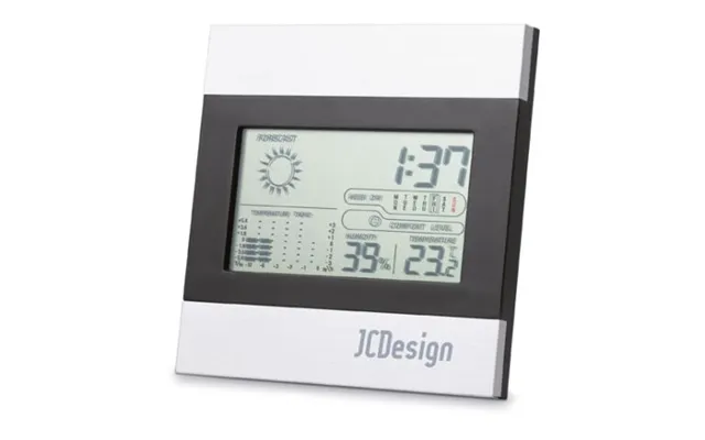Promotional Weather Station And Clock Matt Silver Custom Branded Merch With Logo For Bulk Corporate Gifts