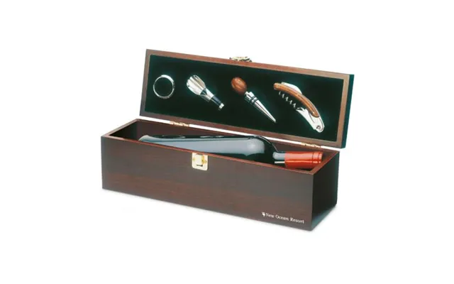 Promotional Wine Set In Wine Box Wood Branded With Your Logo