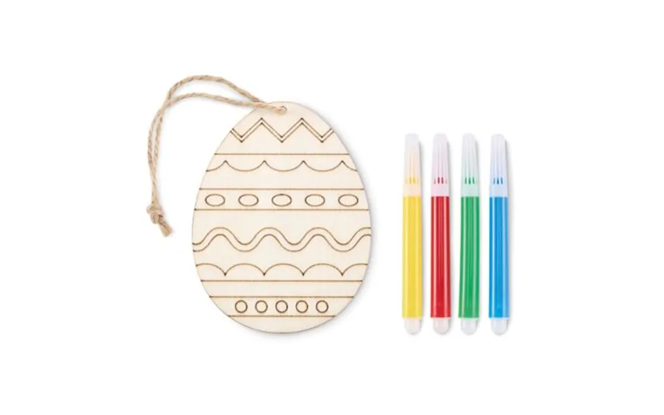 Promotional Wooden Egg Painting Set Wood Branded With Your Logo