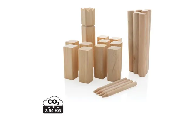 Promotional Wooden Kubb Set Brown Custom Branded Merch With Logo For Bulk Corporate Gifts