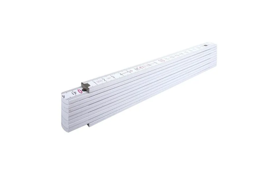 Promotional Wooden Stabila Foldable Ruler Jessica White Branded With Your Logo