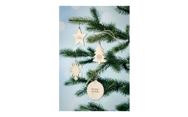 Promotional Wooden Tree Bauble Hanger Wood Custom Branded Merch With Logo For Bulk Corporate Gifts