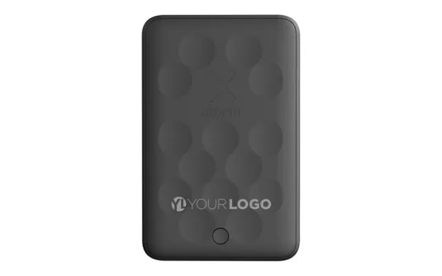 Promotional Xtorm Fs5w051 5.000 Mah Magnetic Wireless Power Bank Solid Black Custom Branded Merch With Logo For Bulk Cor