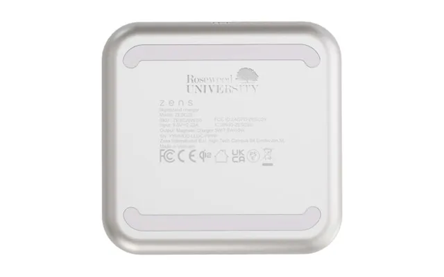 Promotional Zens 15w Magnetic Nightstand Charger White Custom Branded Merch With Logo For Bulk Corporate Gifts
