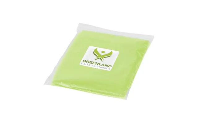 Promotional Ziva Disposable Rain Poncho Lime Branded With Your Logo product image