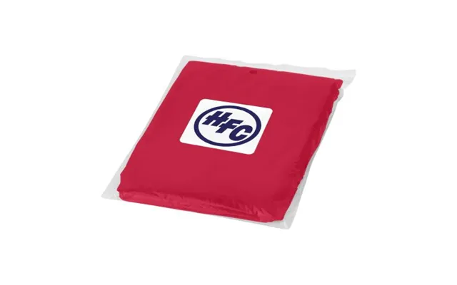 Promotional Ziva Disposable Rain Poncho Red Branded With Your Logo product image