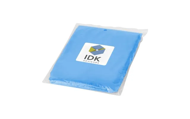 Promotional Ziva Disposable Rain Poncho Royal Blue Branded With Your Logo product image