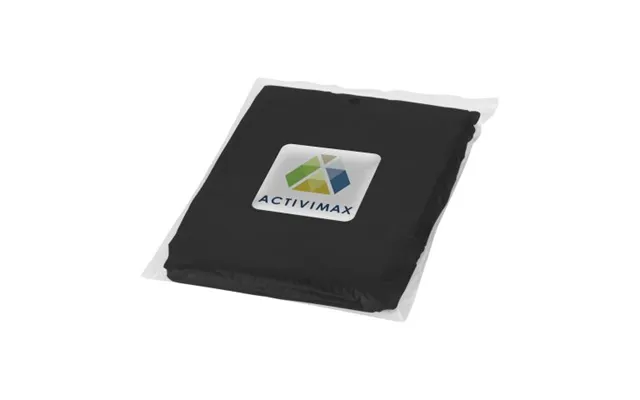 Promotional Ziva Disposable Rain Poncho Solid Black Branded With Your Logo product image