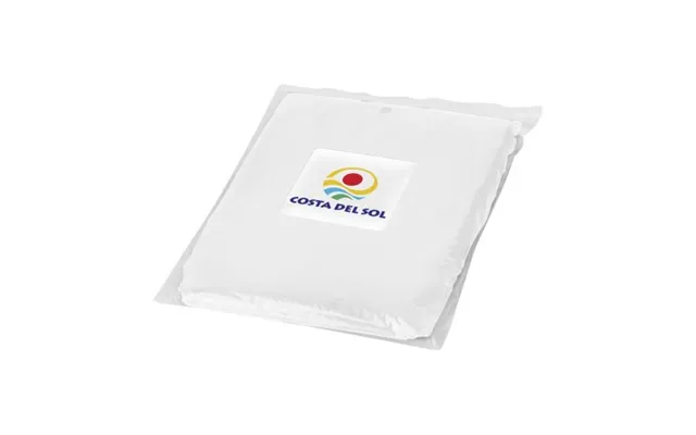 Promotional Ziva Disposable Rain Poncho White Branded With Your Logo product image