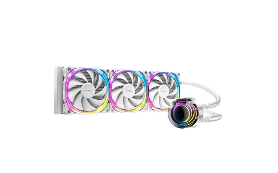 Antec Aio Vortex 360 Liquid Cpu Cooler 360mm Argb Pwm Fans - White 280w Tdp