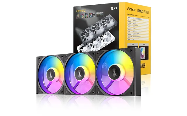 Antec Connect 120 Argb 120mm Pwm Case Fans - 3 Pack