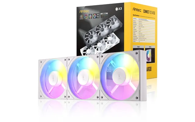 Antec Connect 120 Argb 120mm Pwm Case Fans - 3 Pack